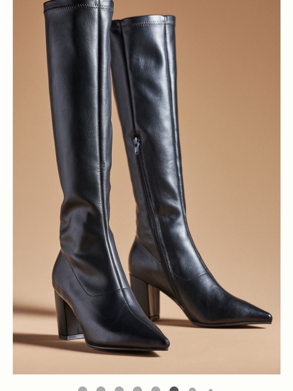 Silent D Komass Black Knee High Boots Size 10-10.5